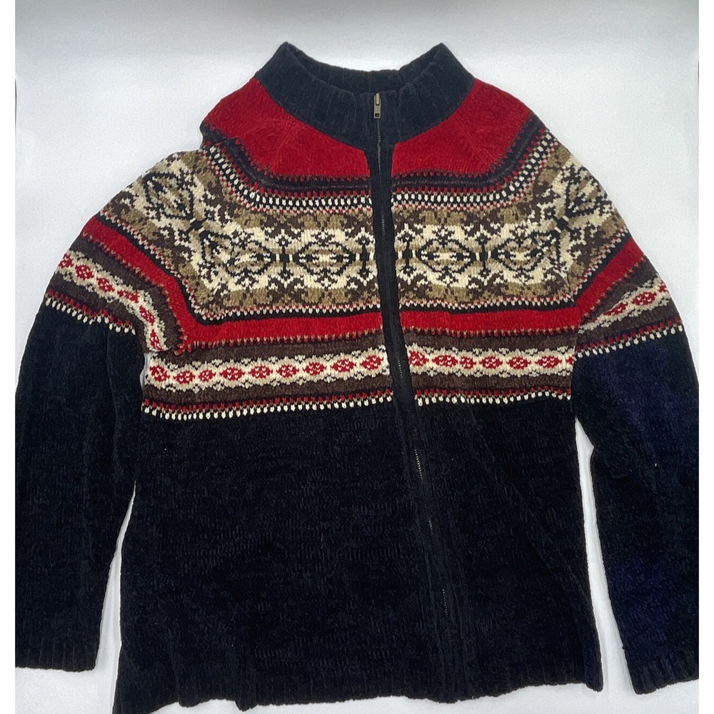 Vintage Erika Women Pullover Red and Black Sweater Women's Size‎ 1X #C513